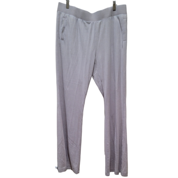 DKNY Women's Light Grey Open Front Cardigan and Wide Leg Pant Set, Size XL - Picture 7 of 12